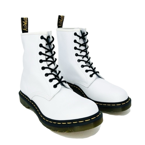 NEW Dr. Martens Softy T Leather Lace-Up Boot White Womens Size 11 1460/25057 New - Picture 9 of 9